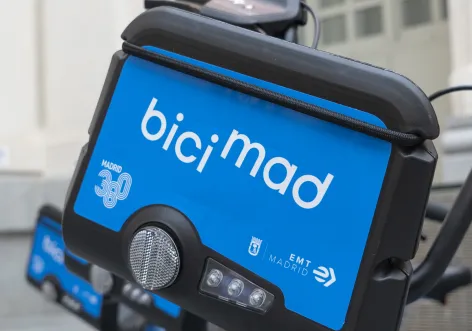 Imagen del panel frontal de la nueva bicicleta de bicimad