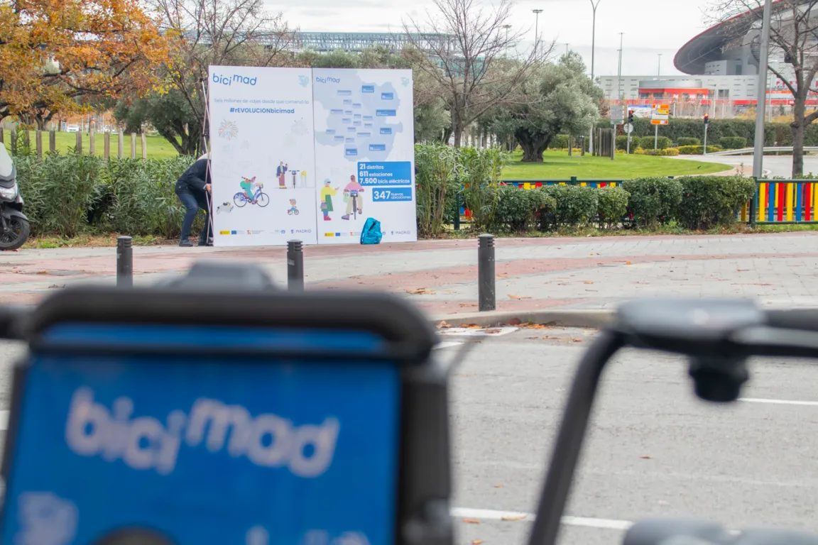 Imagen del acto que celebra el fin de la ampliación de bicimad